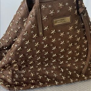 Jimmy Choo Star Studded Bronze Tote Bag